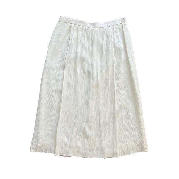 Weathervane Skirt Vintage 70s/80s Union Made in USA Calf Length‎ Ivory Size 29" - Picture 1 of 8